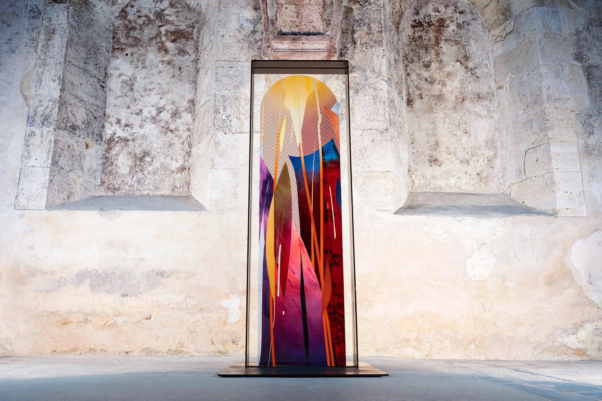 different colors of the graffiti glass sculpture circadian by james earley