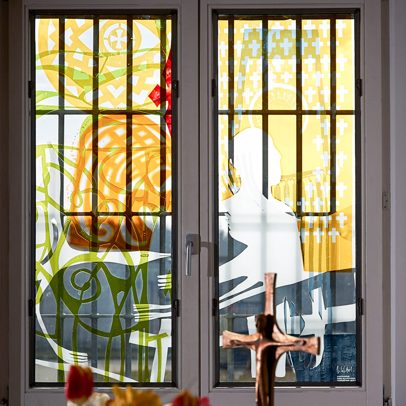 Glasmalerei in der JVA Waldeck